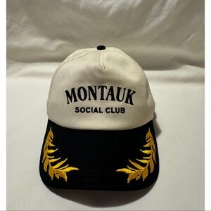 American Needle Black and White Montauk Social Club Hat